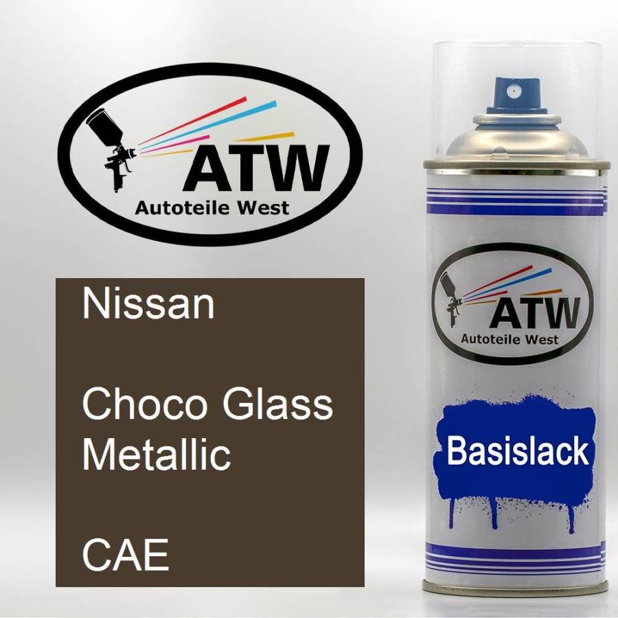 Nissan, Choco Glass Metallic, CAE: 400ml Sprühdose, von ATW Autoteile West.